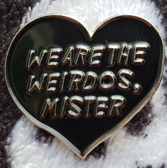 Heart shaped We are the Weirdos Mister enamel pin - Picture 3 of 8